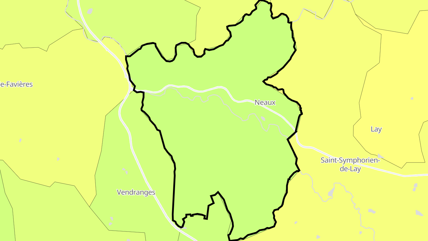 Carte des prix de l'immobilier Neaux