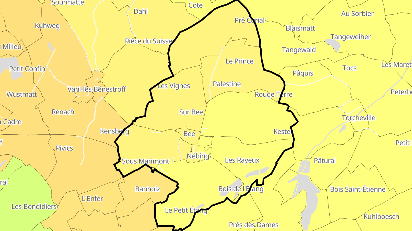 Carte des prix de l'immobilier Nébing