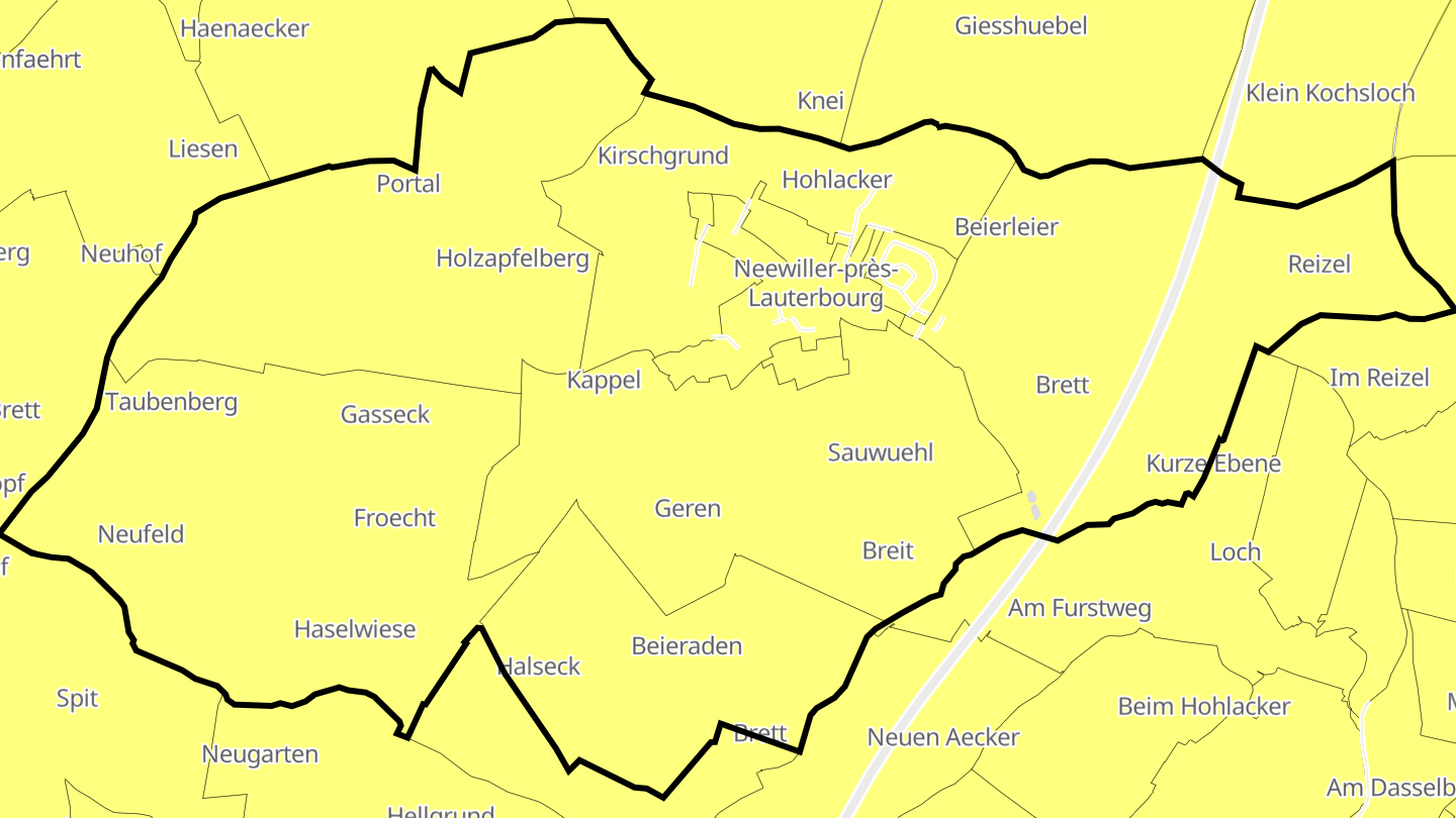 Carte des prix de l'immobilier Neewiller-près-Lauterbourg