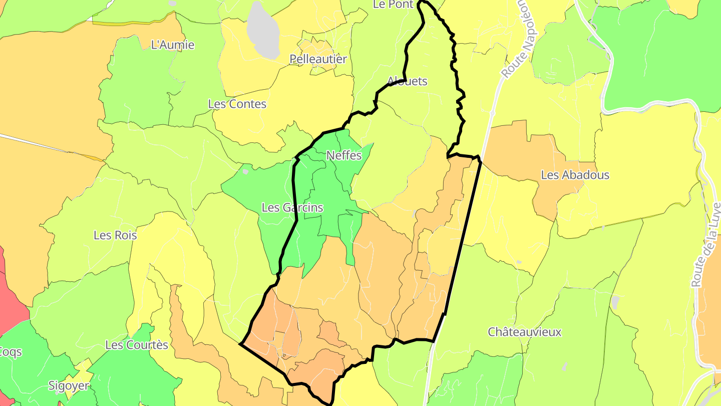 Carte des prix de l'immobilier Neffes