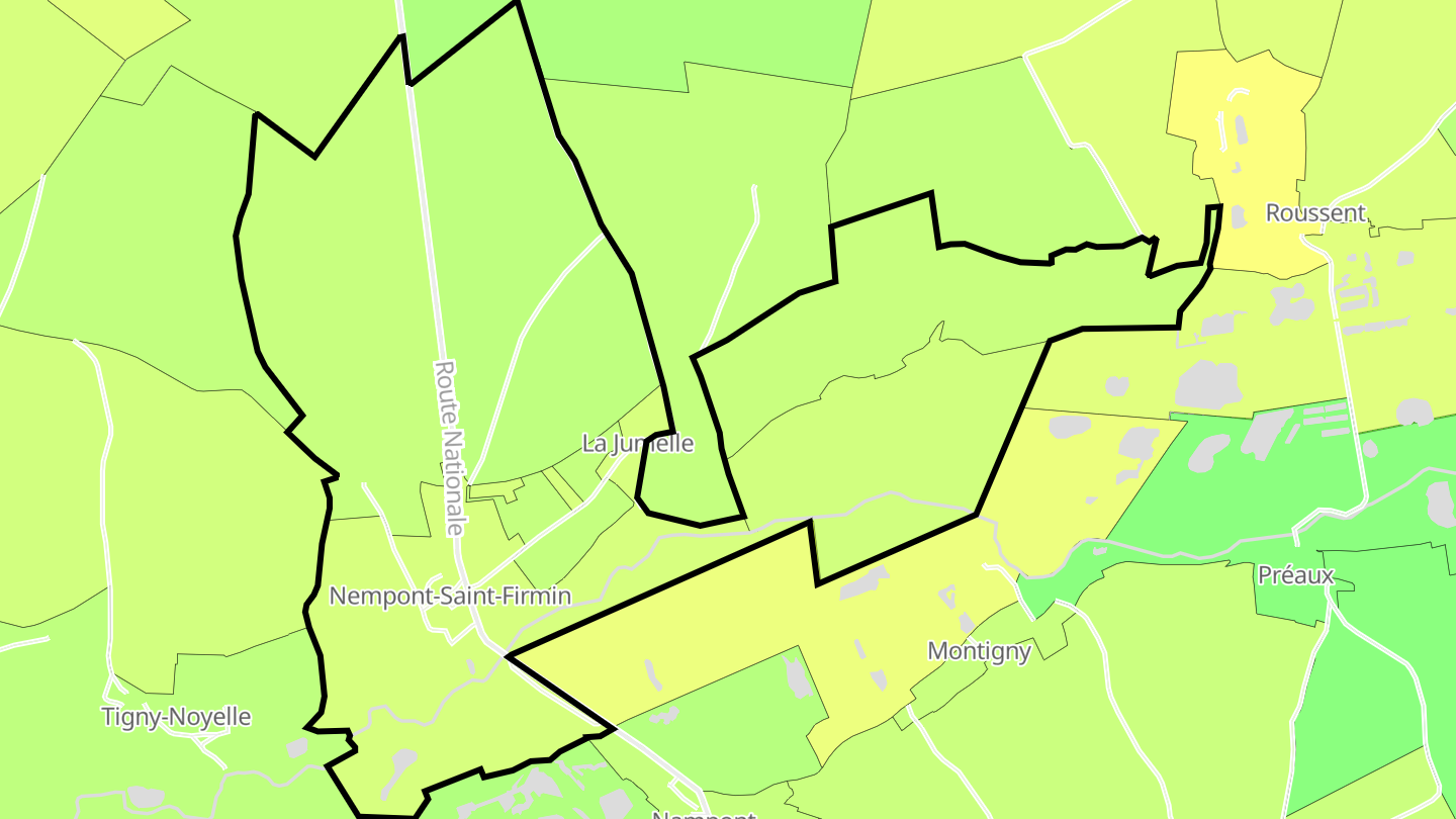 Carte des prix de l'immobilier Nempont-Saint-Firmin