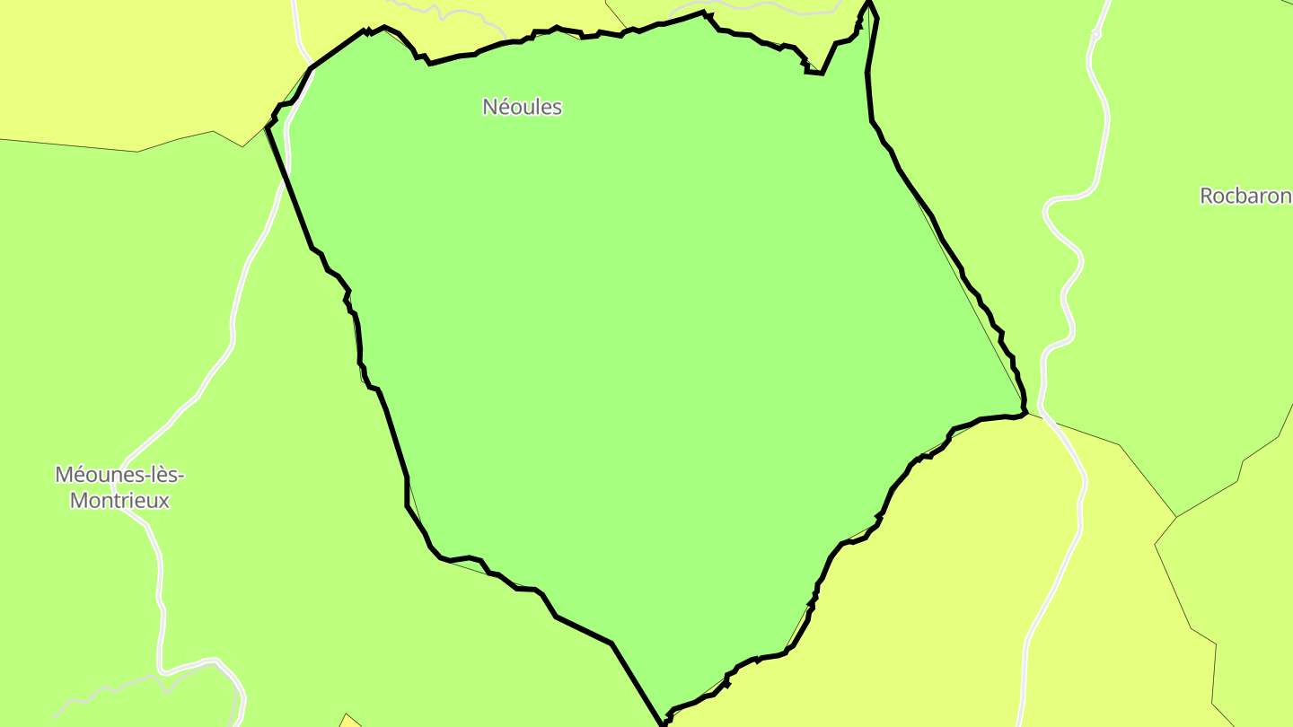 Carte des prix de l'immobilier Néoules