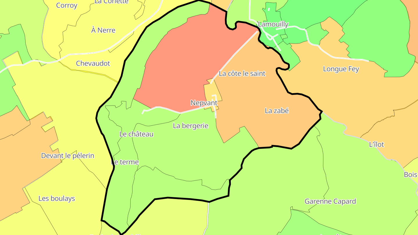 Carte des prix de l'immobilier Nepvant