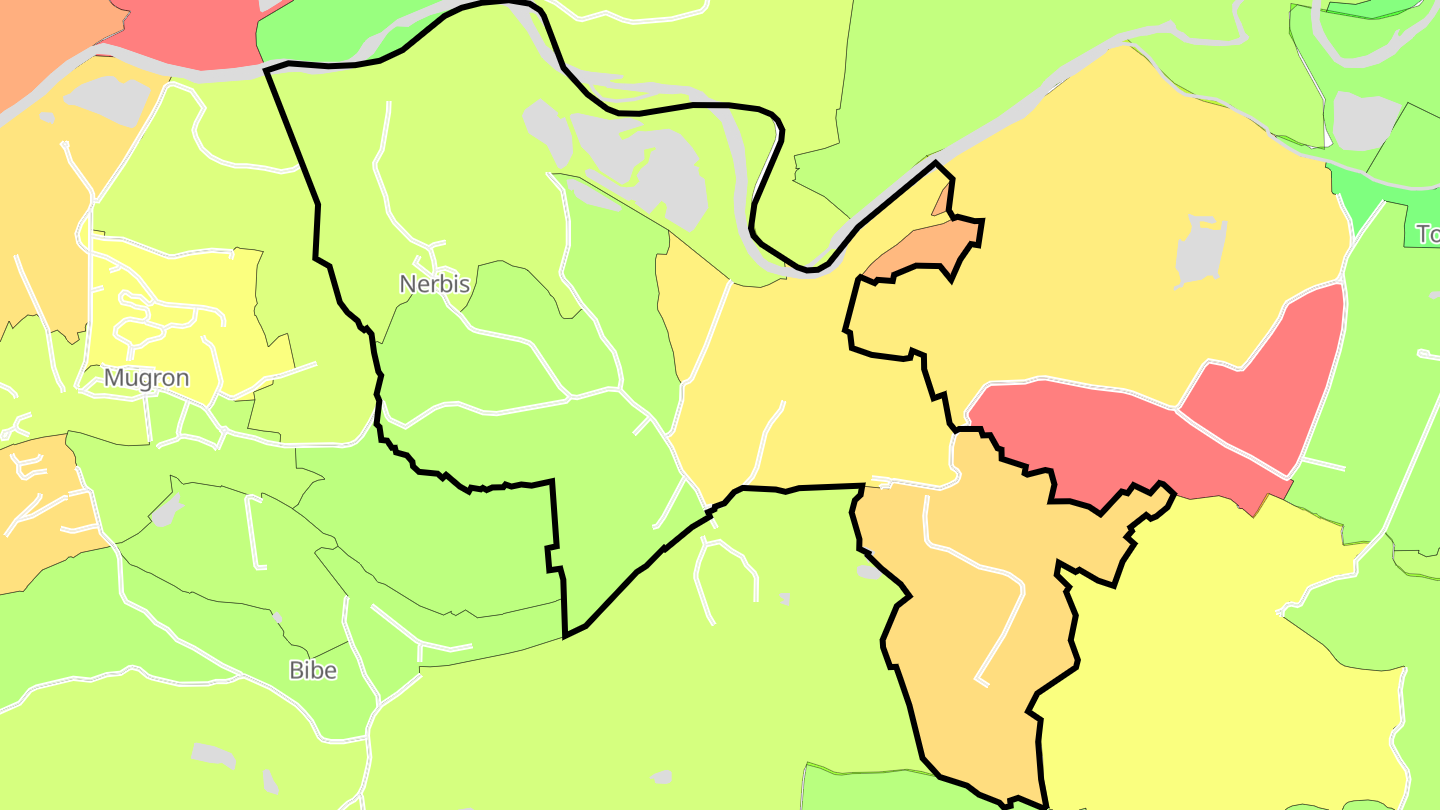 Carte des prix de l'immobilier Nerbis