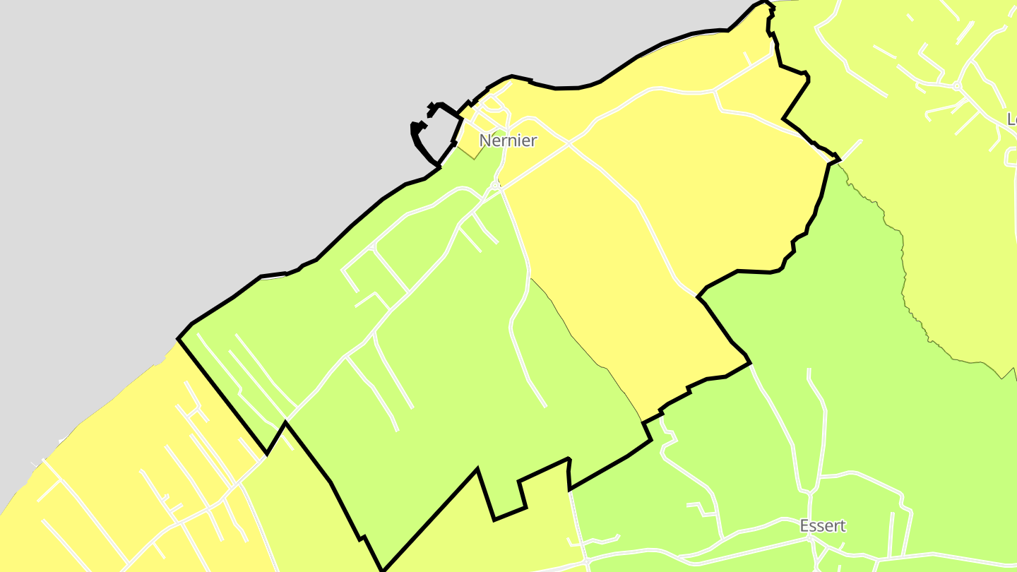 Carte des prix de l'immobilier Nernier