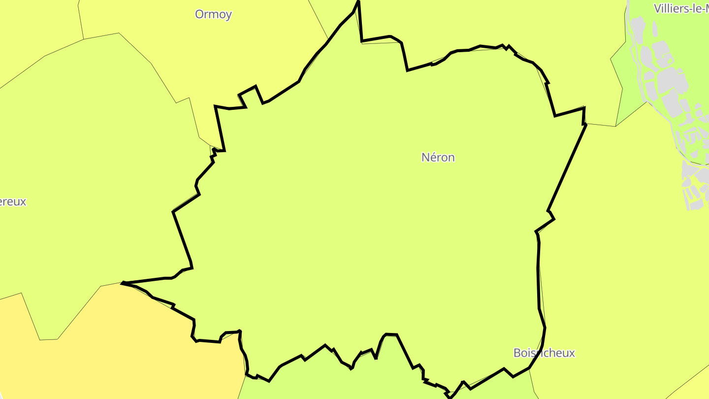 Carte des prix de l'immobilier Néron