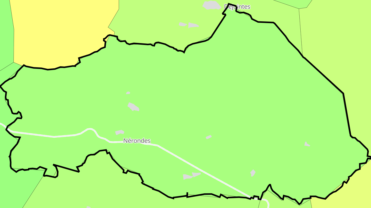 Carte des prix de l'immobilier Nérondes