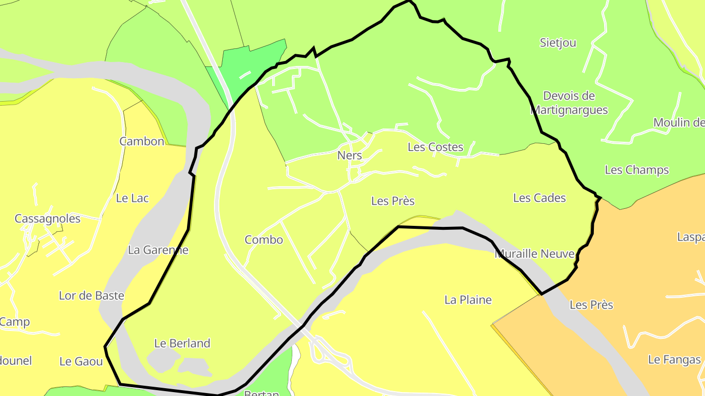 Carte des prix de l'immobilier Ners