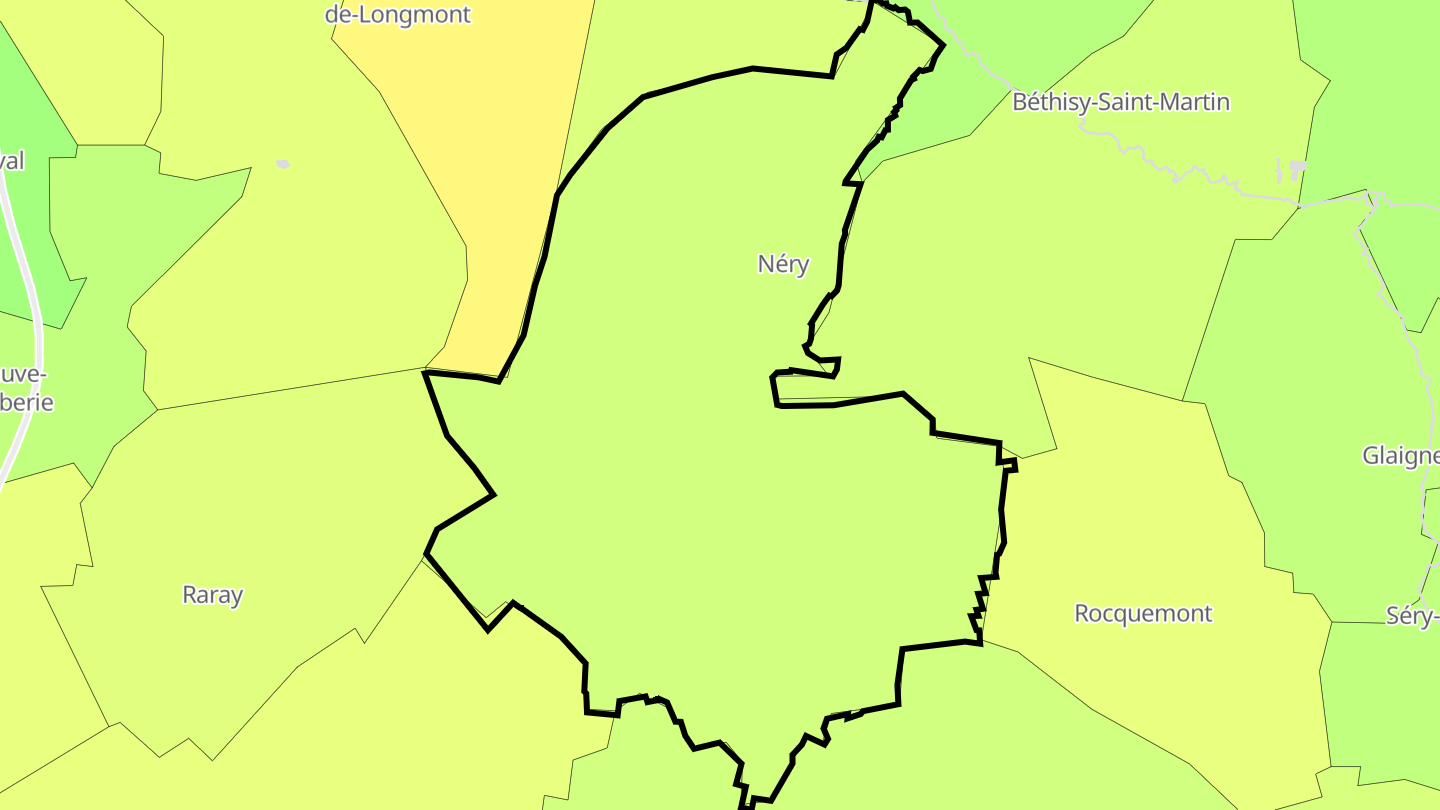 Carte des prix de l'immobilier Néry