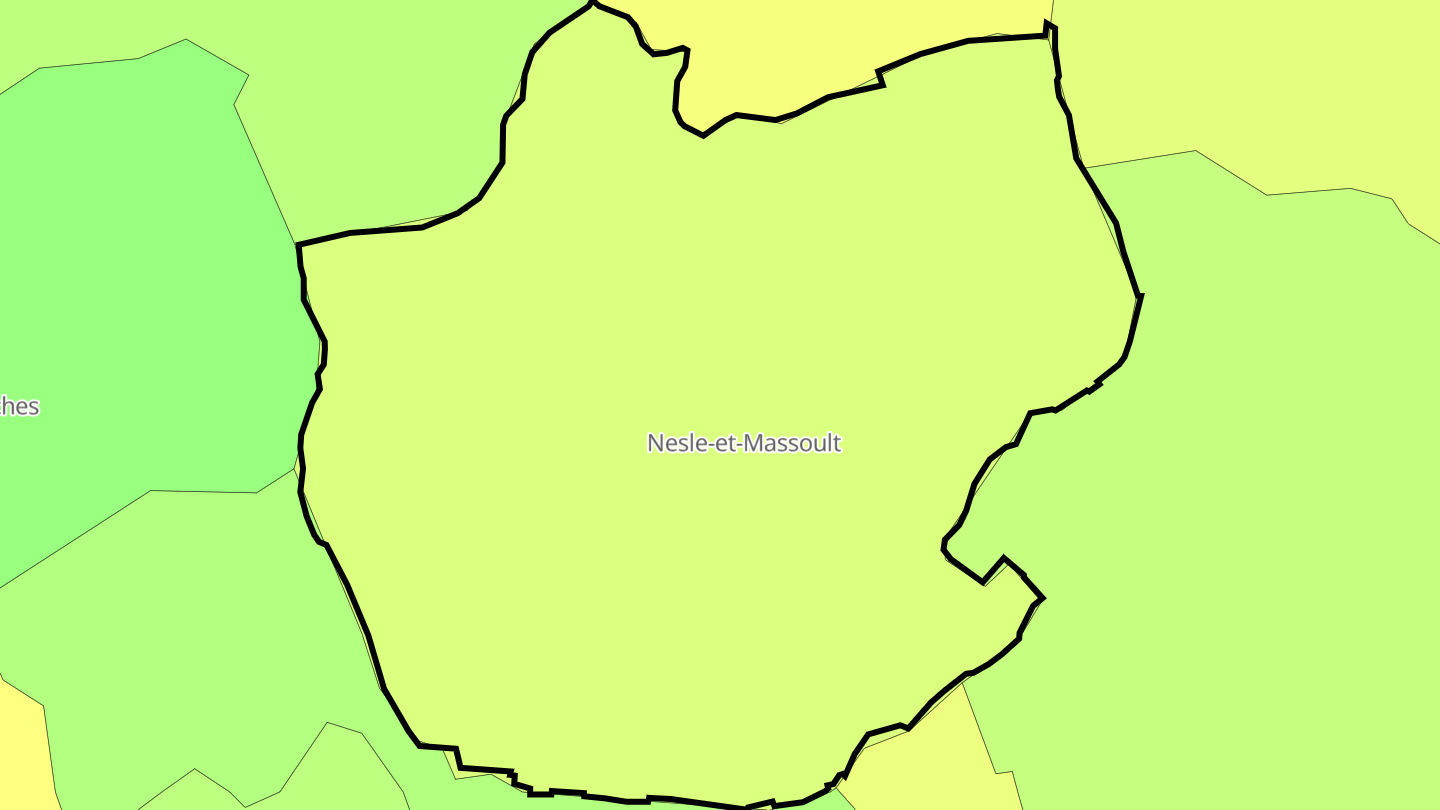 Carte des prix de l'immobilier Nesle-et-Massoult