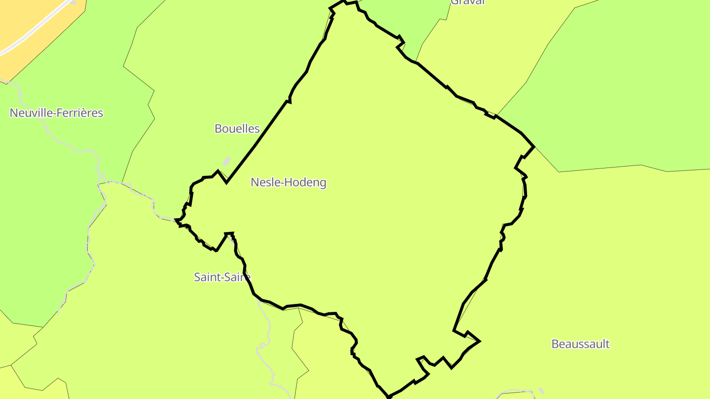 Carte des prix de l'immobilier Nesle-Hodeng