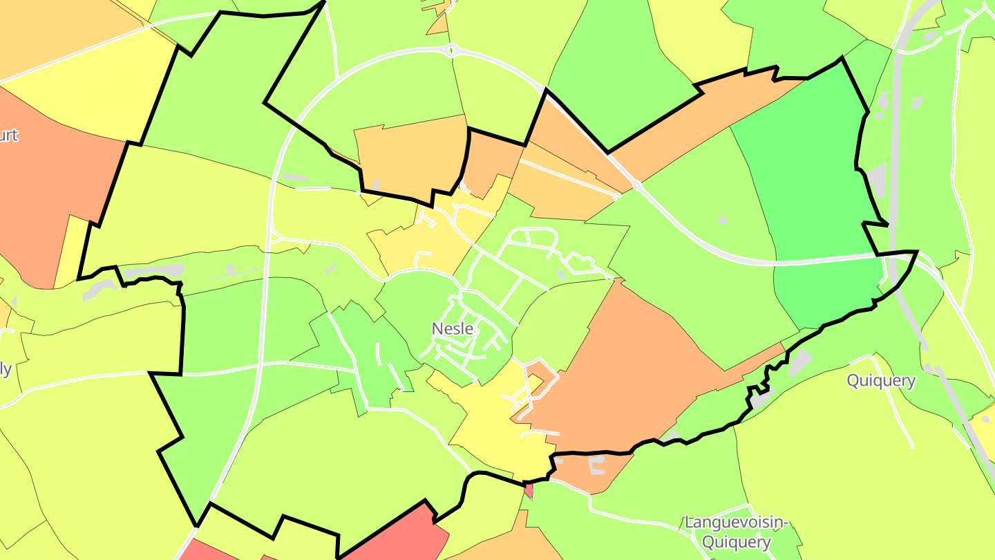 Carte des prix de l'immobilier Nesle