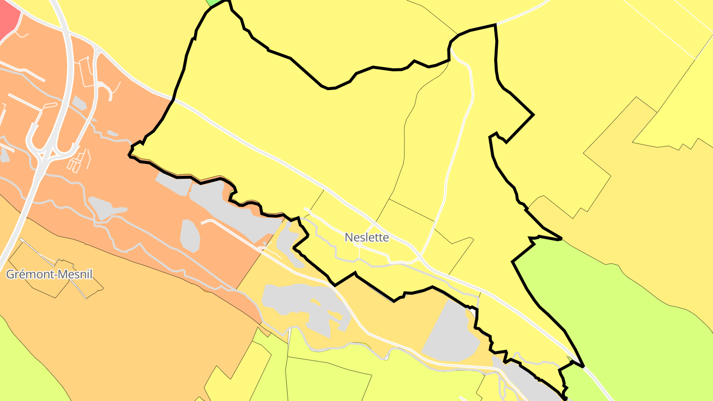 Carte des prix de l'immobilier Neslette
