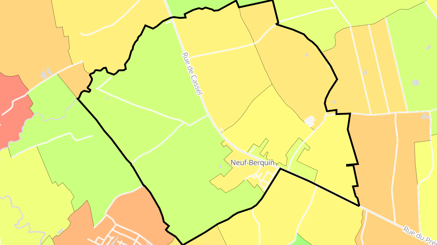 Carte des prix de l'immobilier Neuf-Berquin