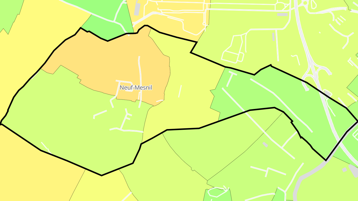 Carte des prix de l'immobilier Neuf-Mesnil