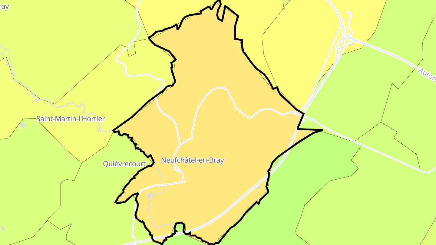 Carte des prix de l'immobilier Neufchâtel-en-Bray