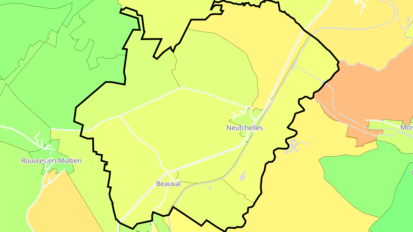 Carte des prix de l'immobilier Neufchelles