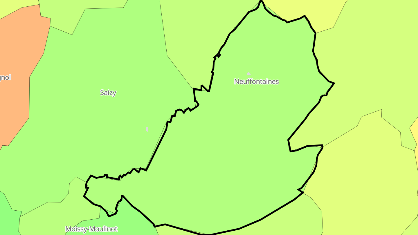 Carte des prix de l'immobilier Neuffontaines