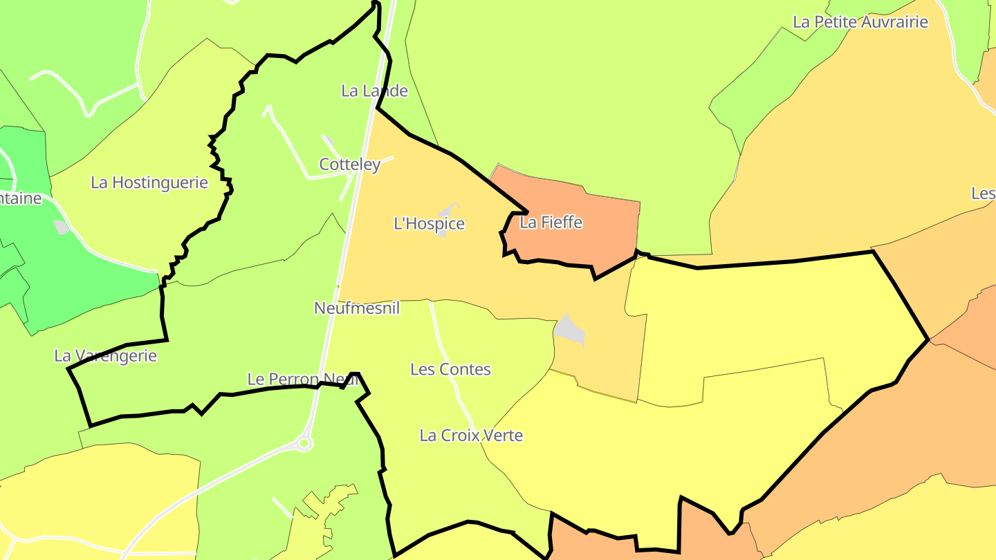 Carte des prix de l'immobilier Neufmesnil