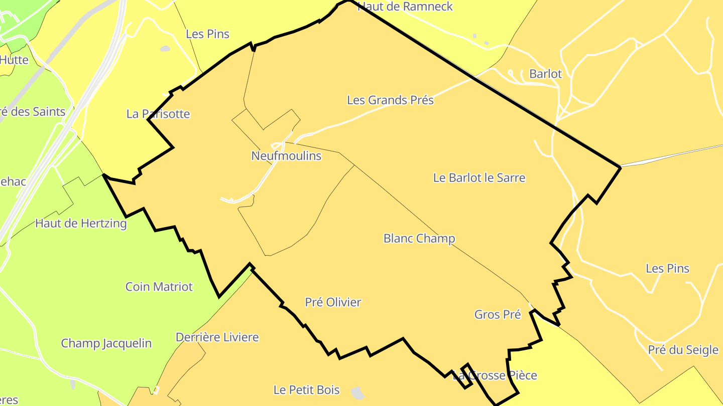 Carte des prix de l'immobilier Neufmoulins