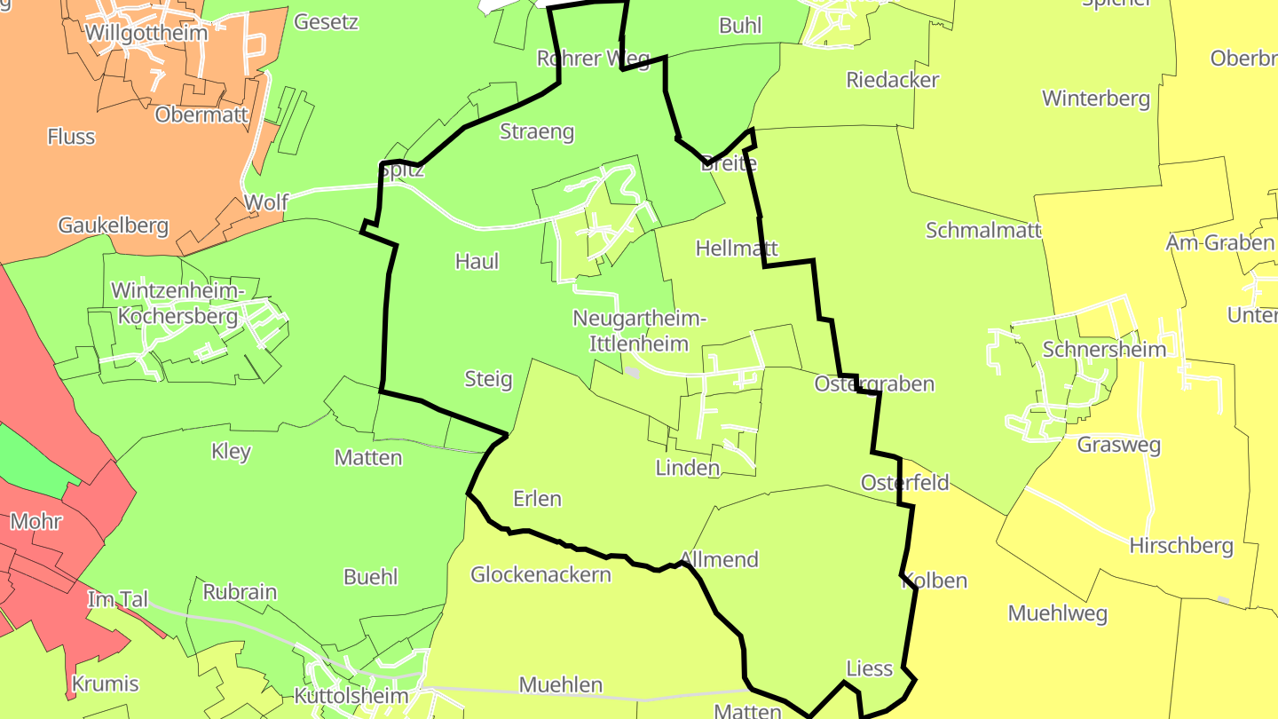 Carte des prix de l'immobilier Neugartheim-Ittlenheim
