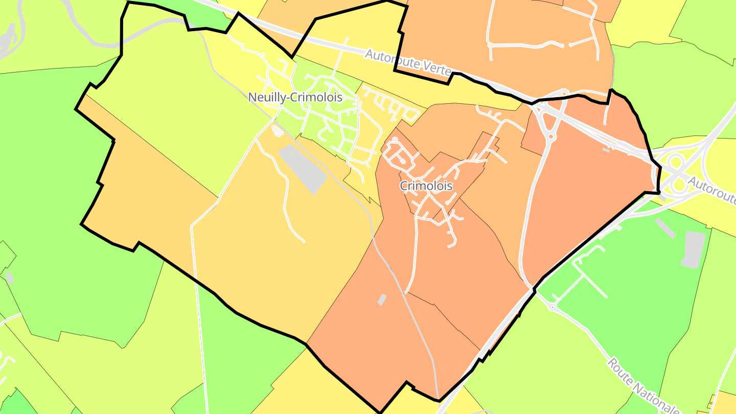 Carte des prix de l'immobilier Neuilly-Crimolois