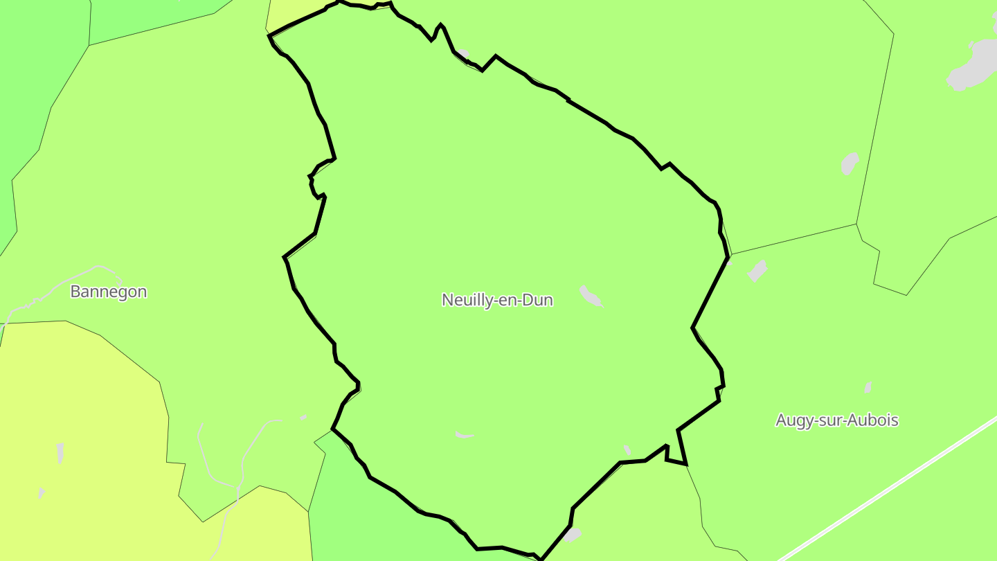 Carte des prix de l'immobilier Neuilly-en-Dun