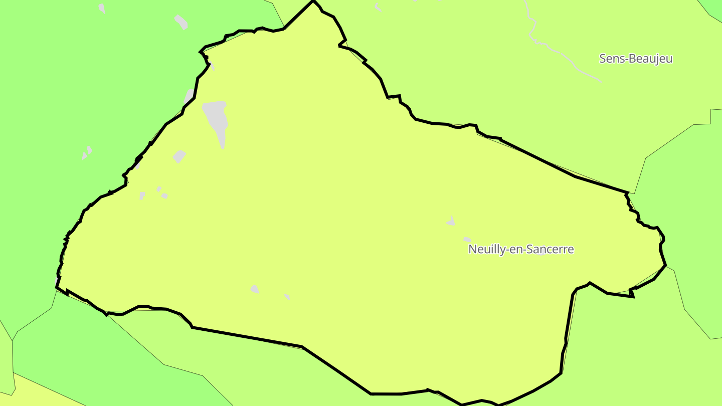 Carte des prix de l'immobilier Neuilly-en-Sancerre