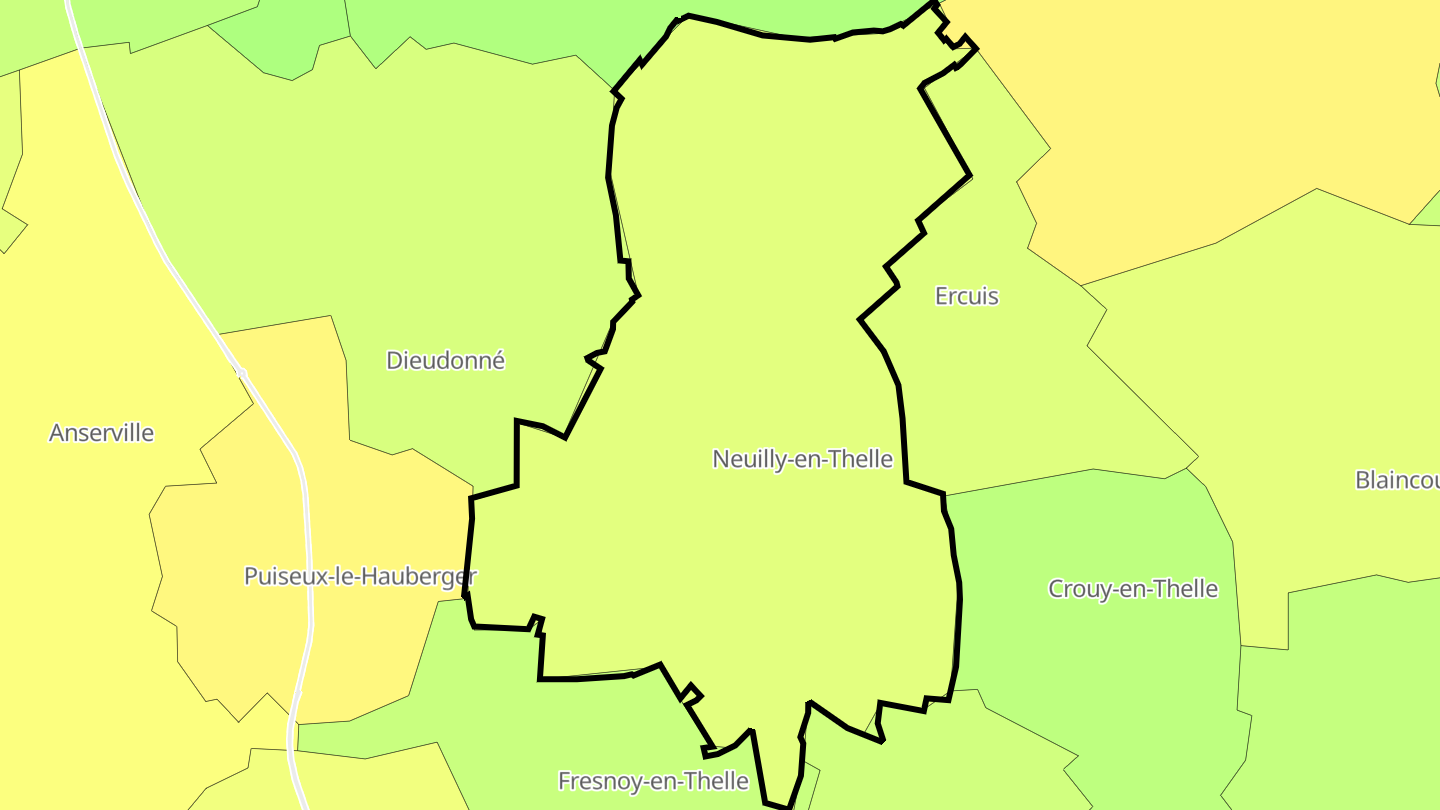 Carte des prix de l'immobilier Neuilly-en-Thelle