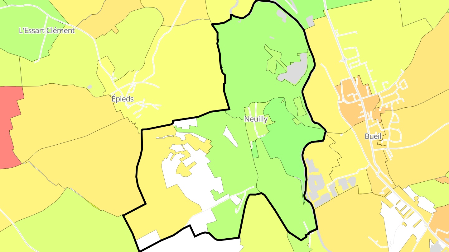 Carte des prix de l'immobilier Neuilly