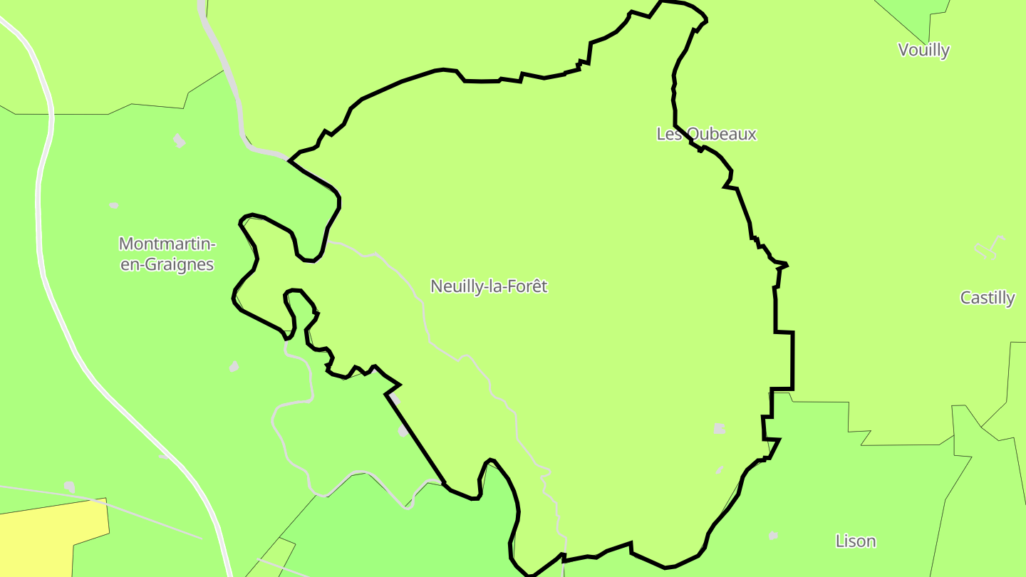 Carte des prix de l'immobilier Neuilly-la-Forêt