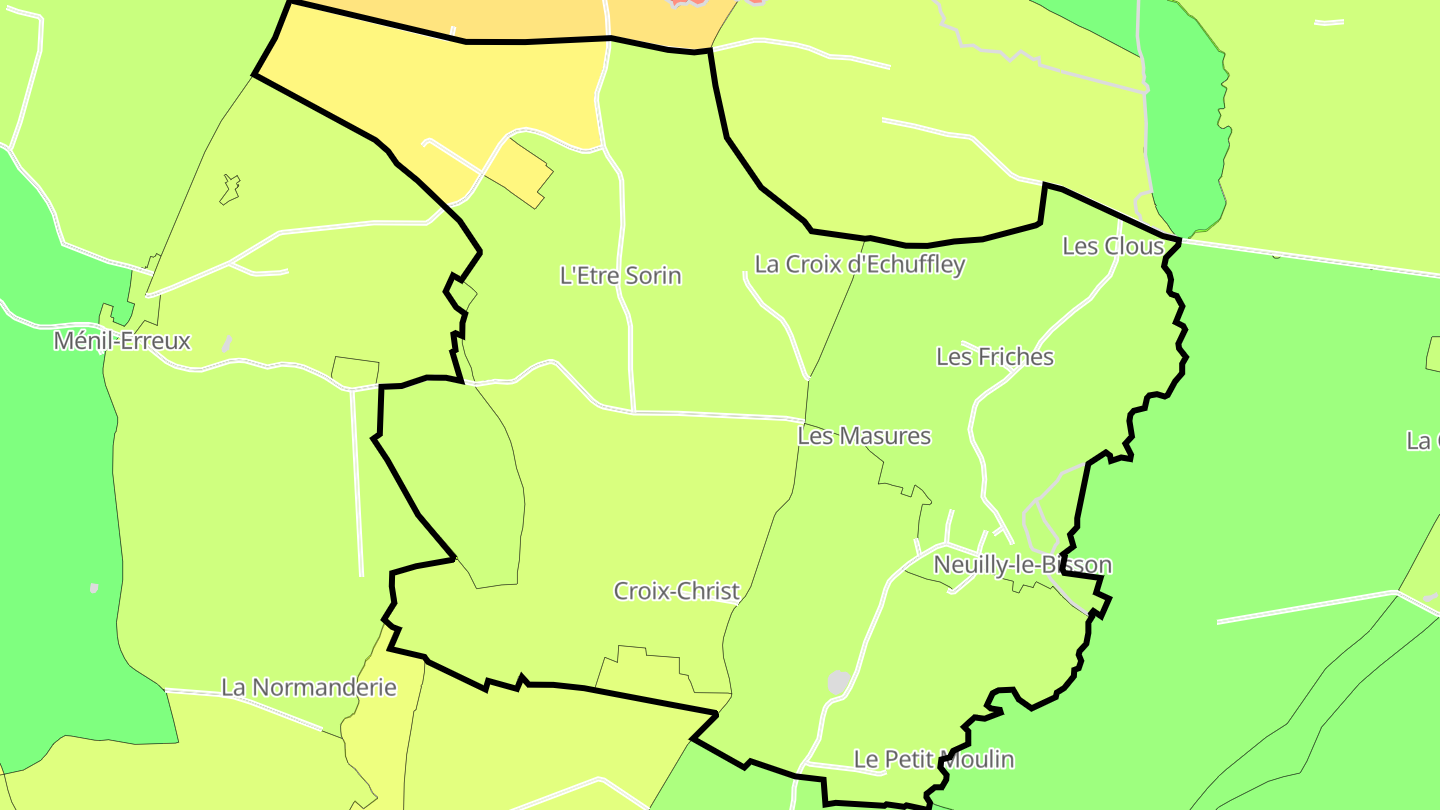 Carte des prix de l'immobilier Neuilly-le-Bisson
