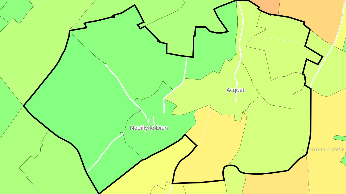 Carte des prix de l'immobilier Neuilly-le-Dien