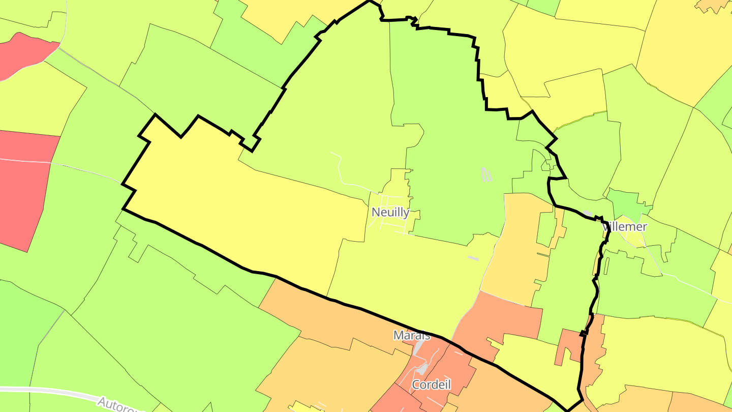 Carte des prix de l'immobilier Neuilly