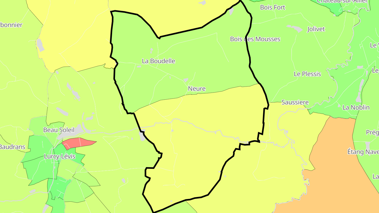 Carte des prix de l'immobilier Neure