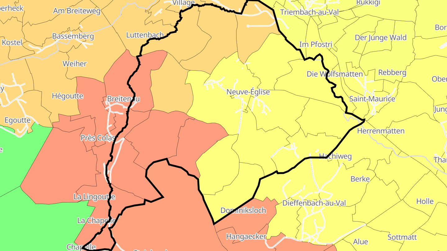 Carte des prix de l'immobilier Neuve-Église