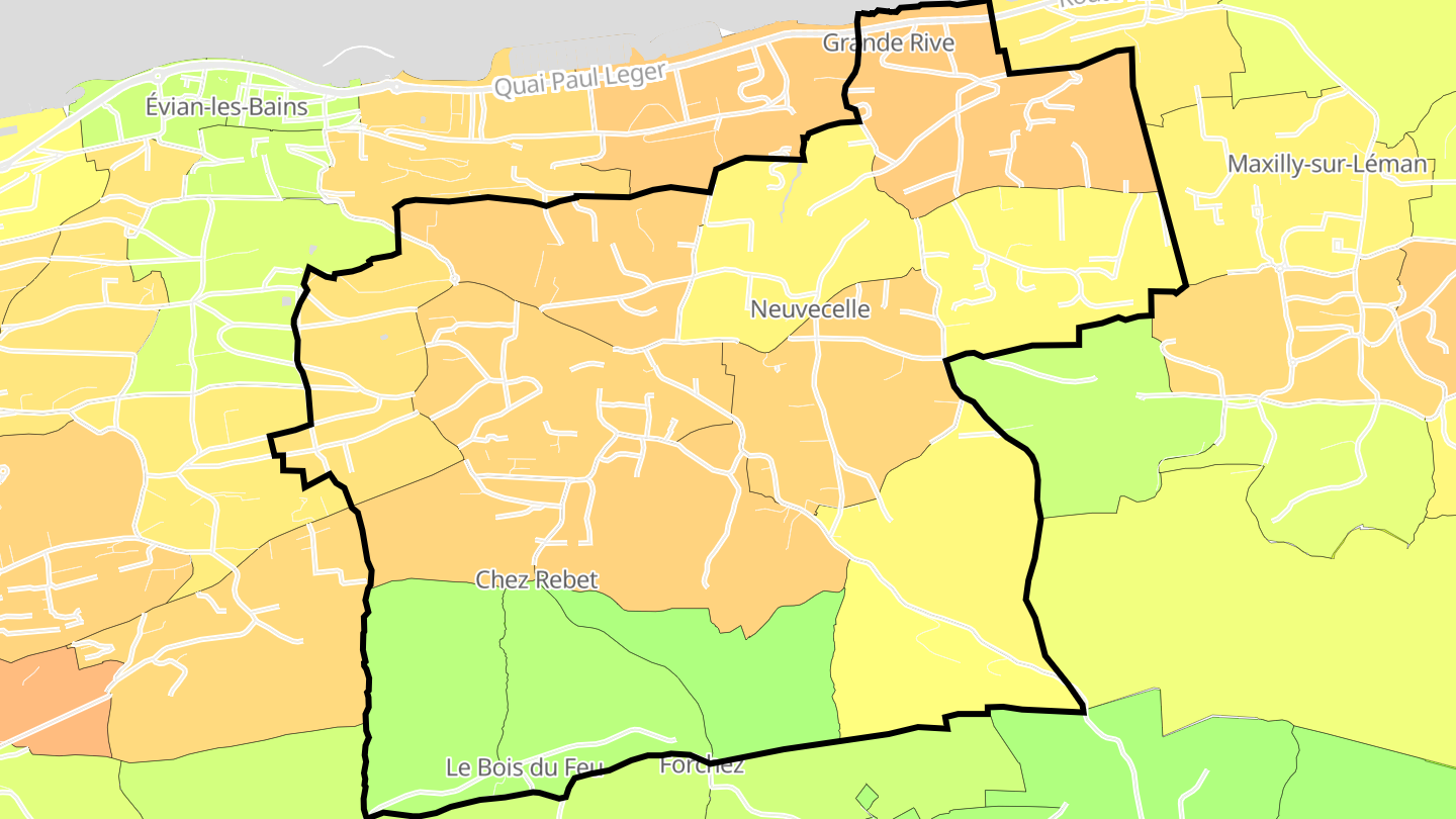 Carte des prix de l'immobilier Neuvecelle