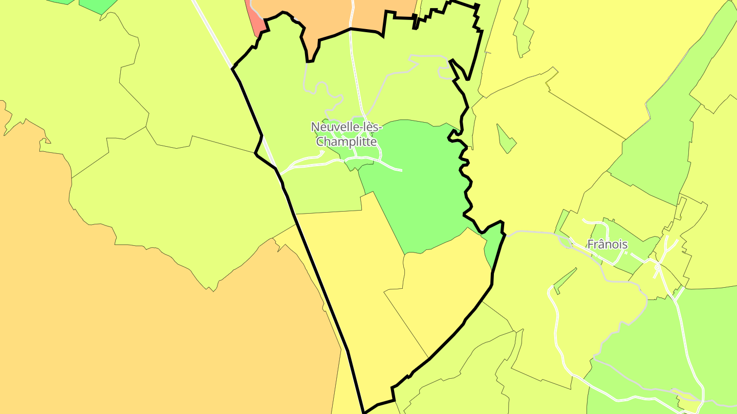Carte des prix de l'immobilier Neuvelle-lès-Champlitte
