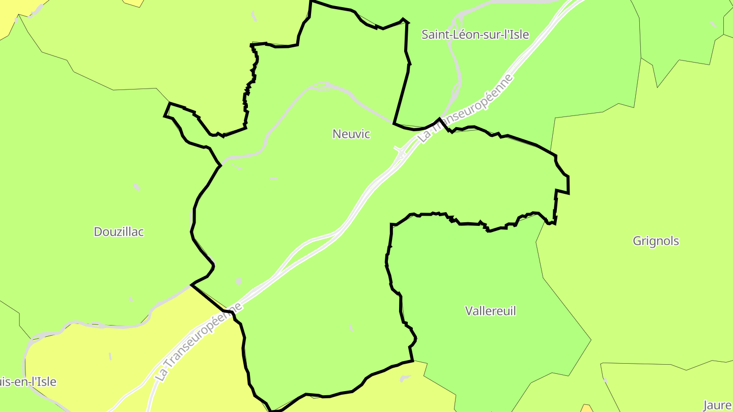 Carte des prix de l'immobilier Neuvic