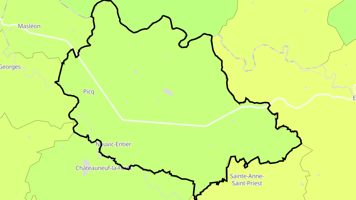 Carte des prix de l'immobilier Neuvic-Entier