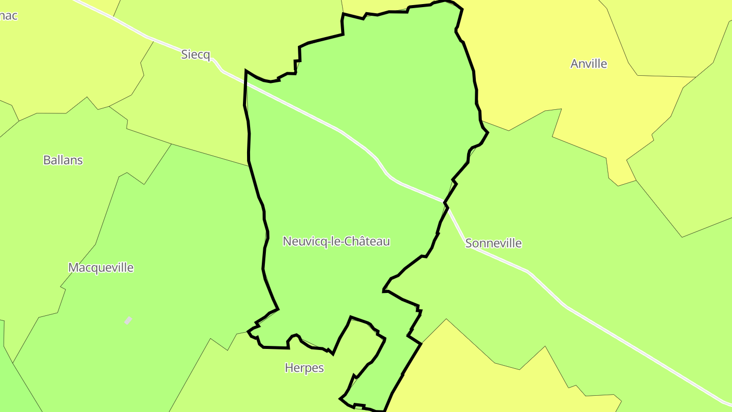 Carte des prix de l'immobilier Neuvicq-le-Château