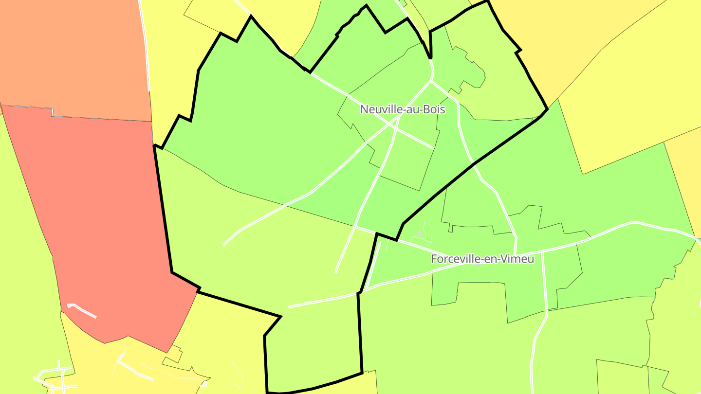 Carte des prix de l'immobilier Neuville-au-Bois
