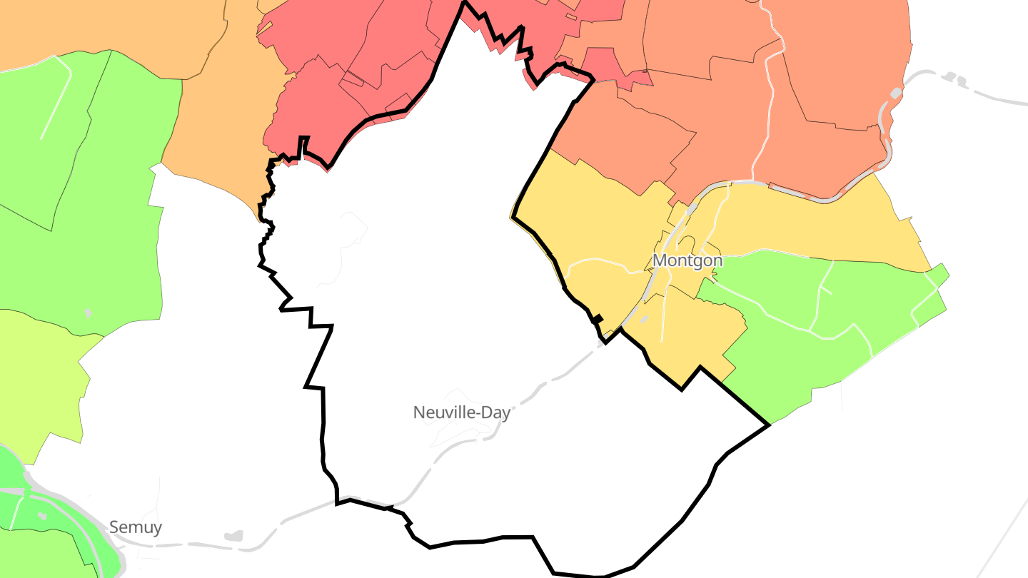 Carte des prix de l'immobilier Neuville-Day