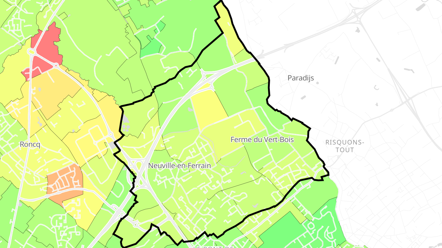 Carte des prix de l'immobilier Neuville-en-Ferrain