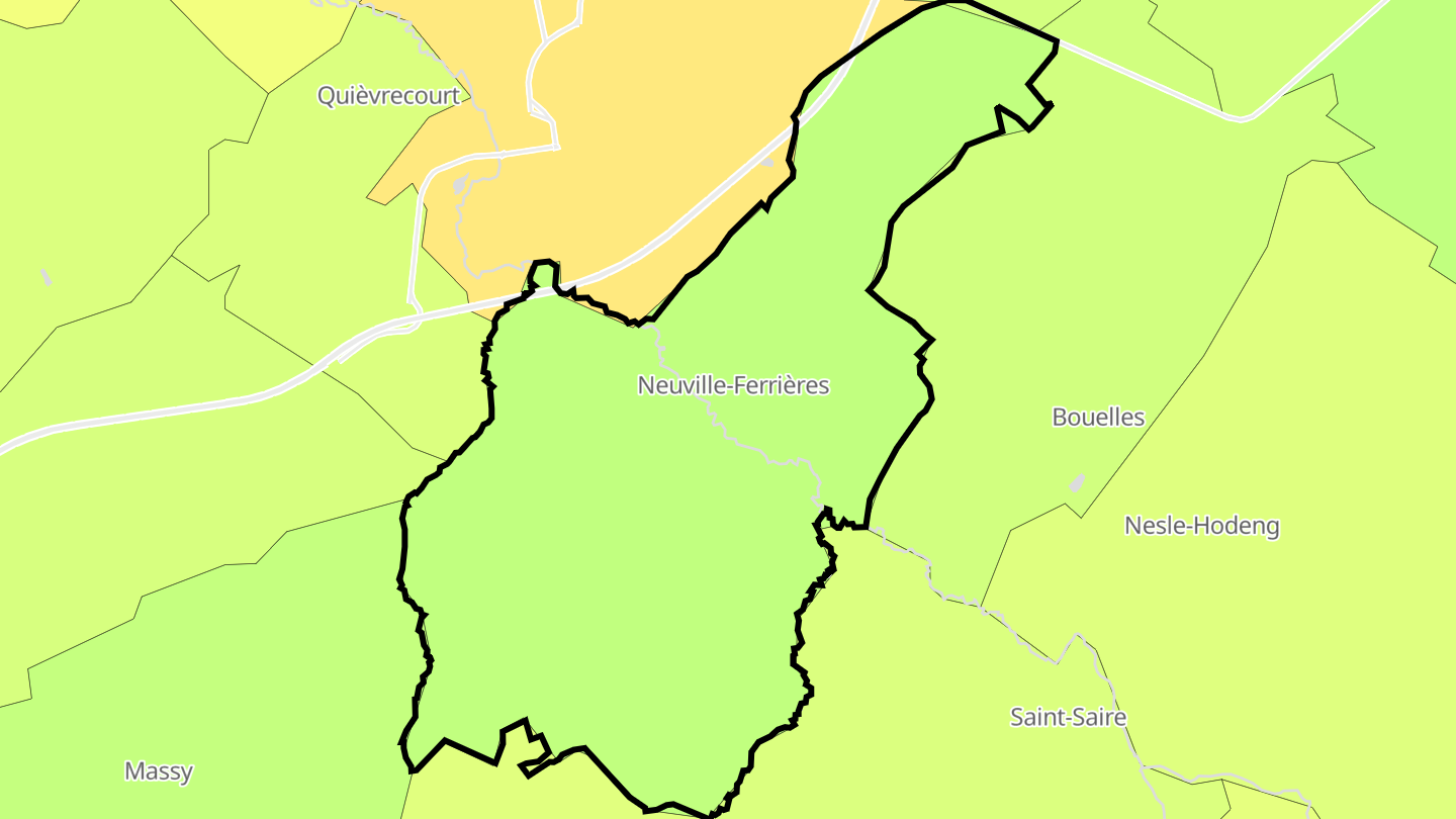 Carte des prix de l'immobilier Neuville-Ferrières