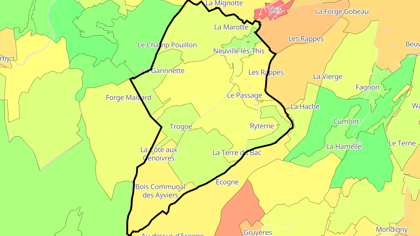 Carte des prix de l'immobilier Neuville-lès-This