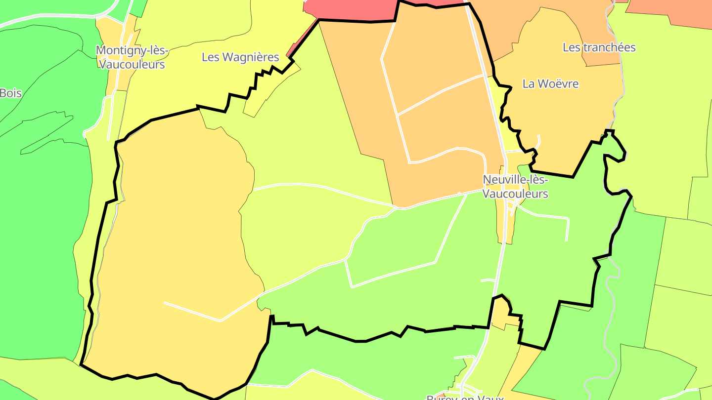 Carte des prix de l'immobilier Neuville-lès-Vaucouleurs