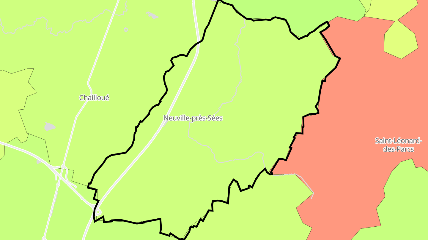 Carte des prix de l'immobilier Neuville-près-Sées