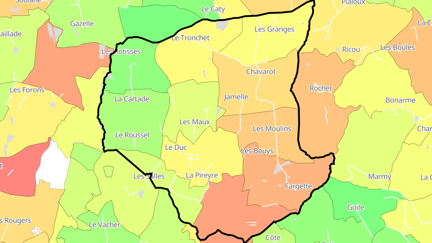 Carte des prix de l'immobilier Neuville