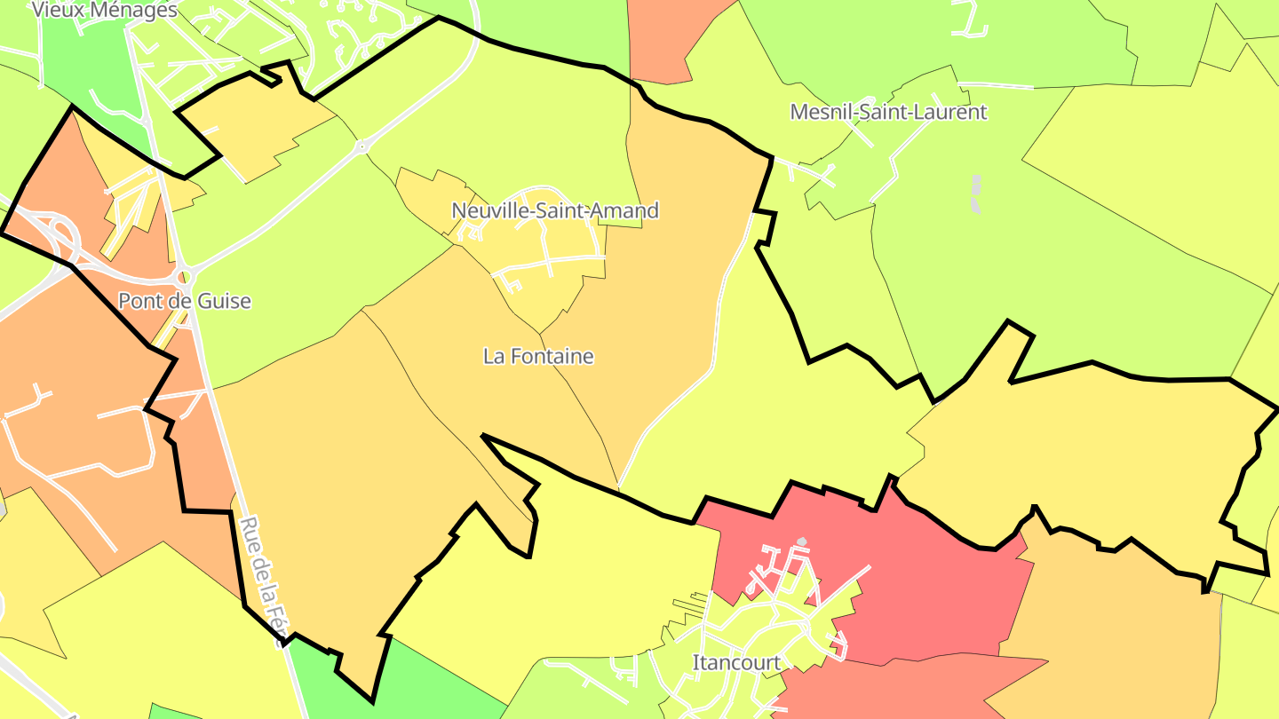 Carte des prix de l'immobilier Neuville-Saint-Amand